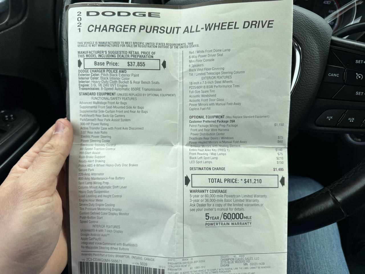 Dodge Charger Police AWD 2021