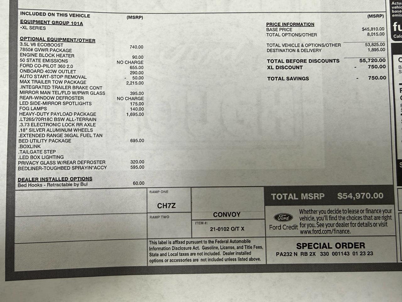 Ford F-150 XLT 4WD SuperCab 8' Box 2023