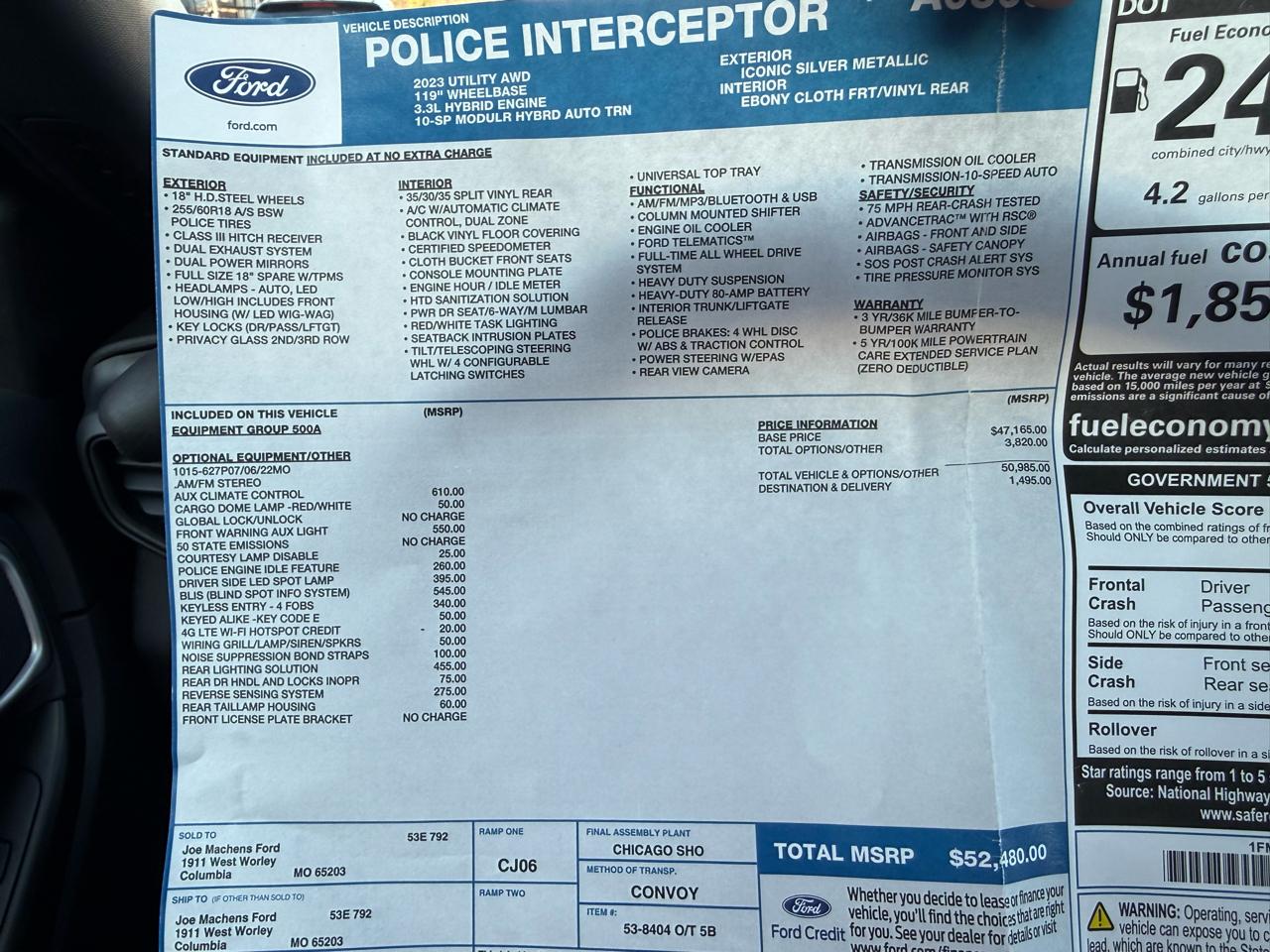 Ford Police Interceptor Utility AWD 2023