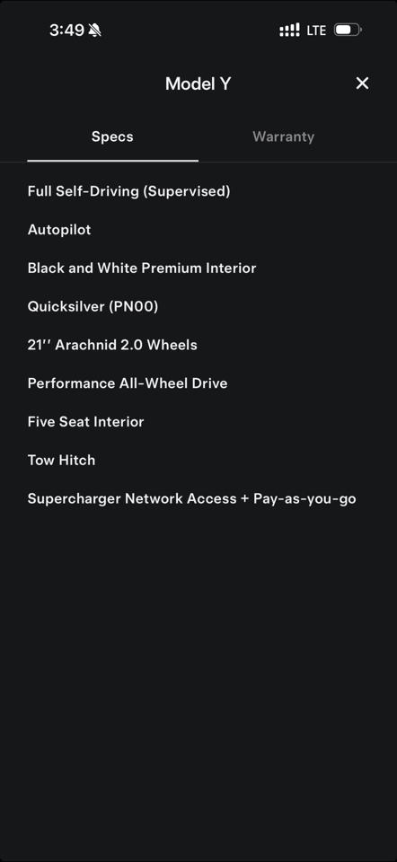 Tesla Model Y Performance AWD 2026