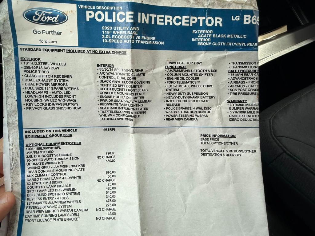 Ford Police Interceptor Utility AWD 2020