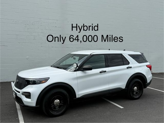 White 2021 Ford Explorer Hybrid SUV / Crossover All-Wheel Drive Automatic