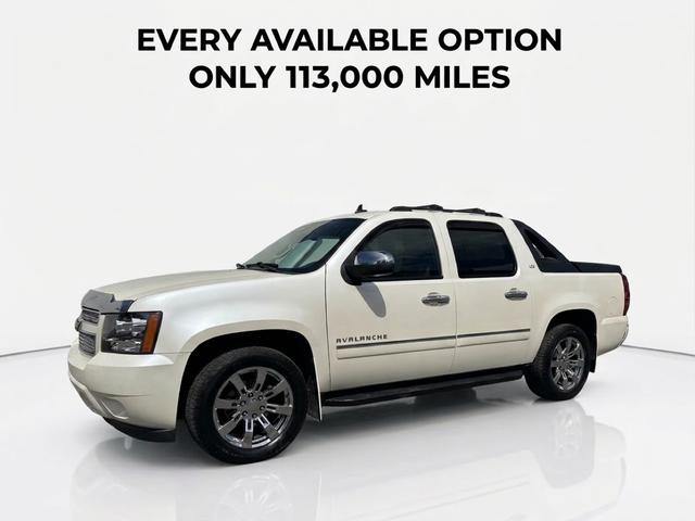 Pearl White 2011 Chevrolet Avalanche Pickup Truck Four-Wheel Drive Automatic