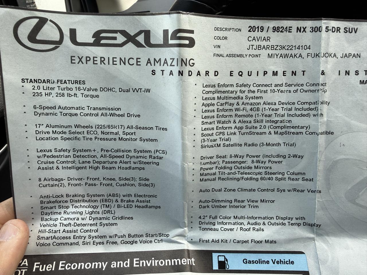 Lexus NX NX 300 AWD 2019