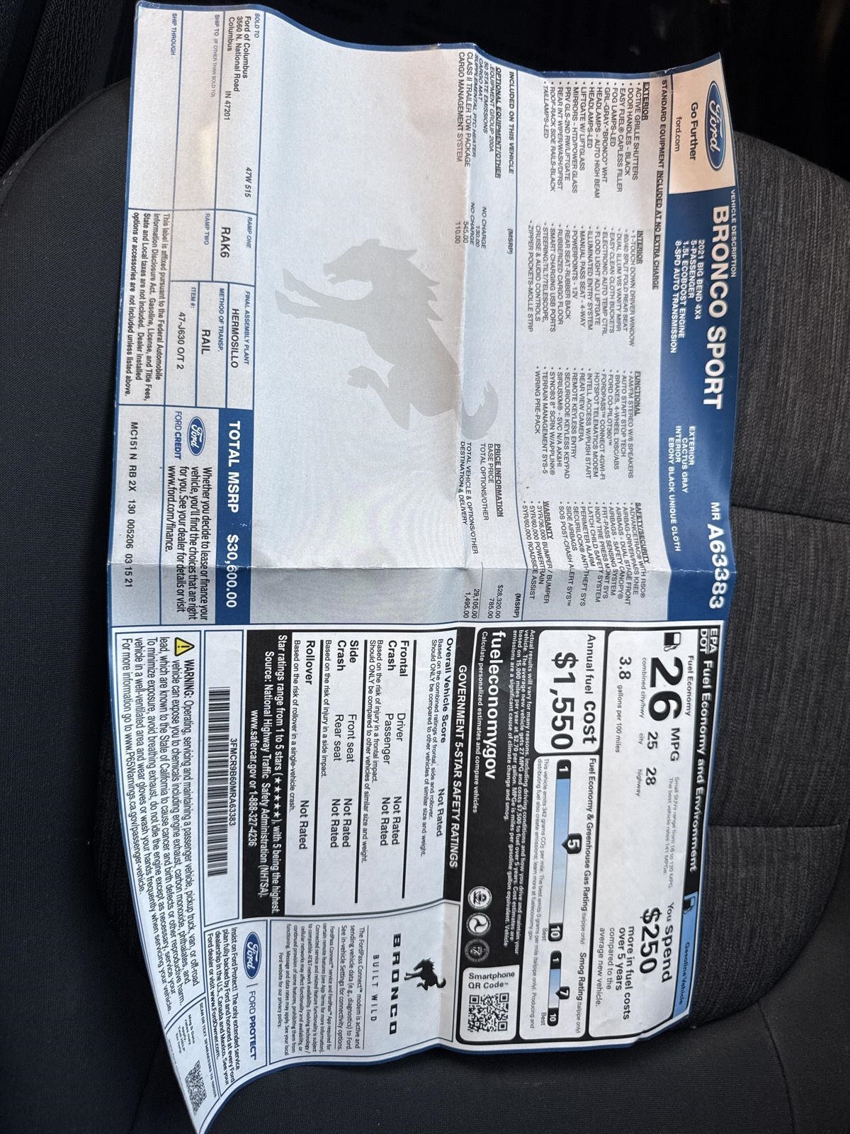 Ford Bronco Sport Big Bend 4x4 2021