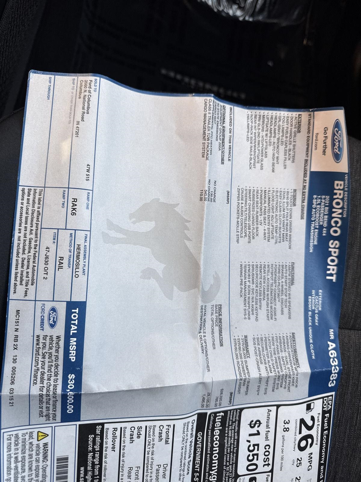 Ford Bronco Sport Big Bend 4x4 2021