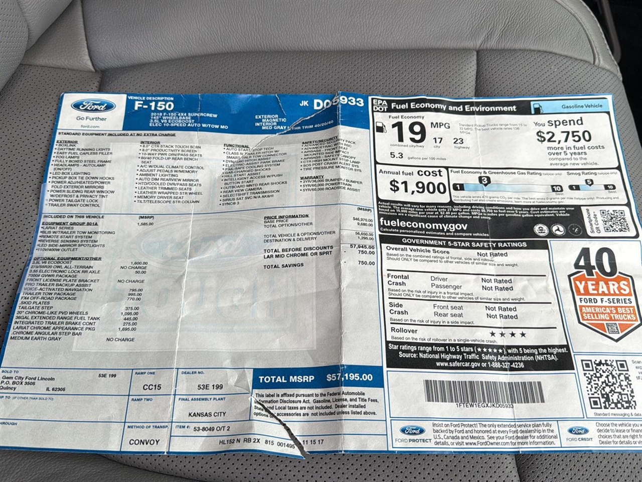 Ford F-150 King Ranch 4WD SuperCrew 5.5' Box 2018