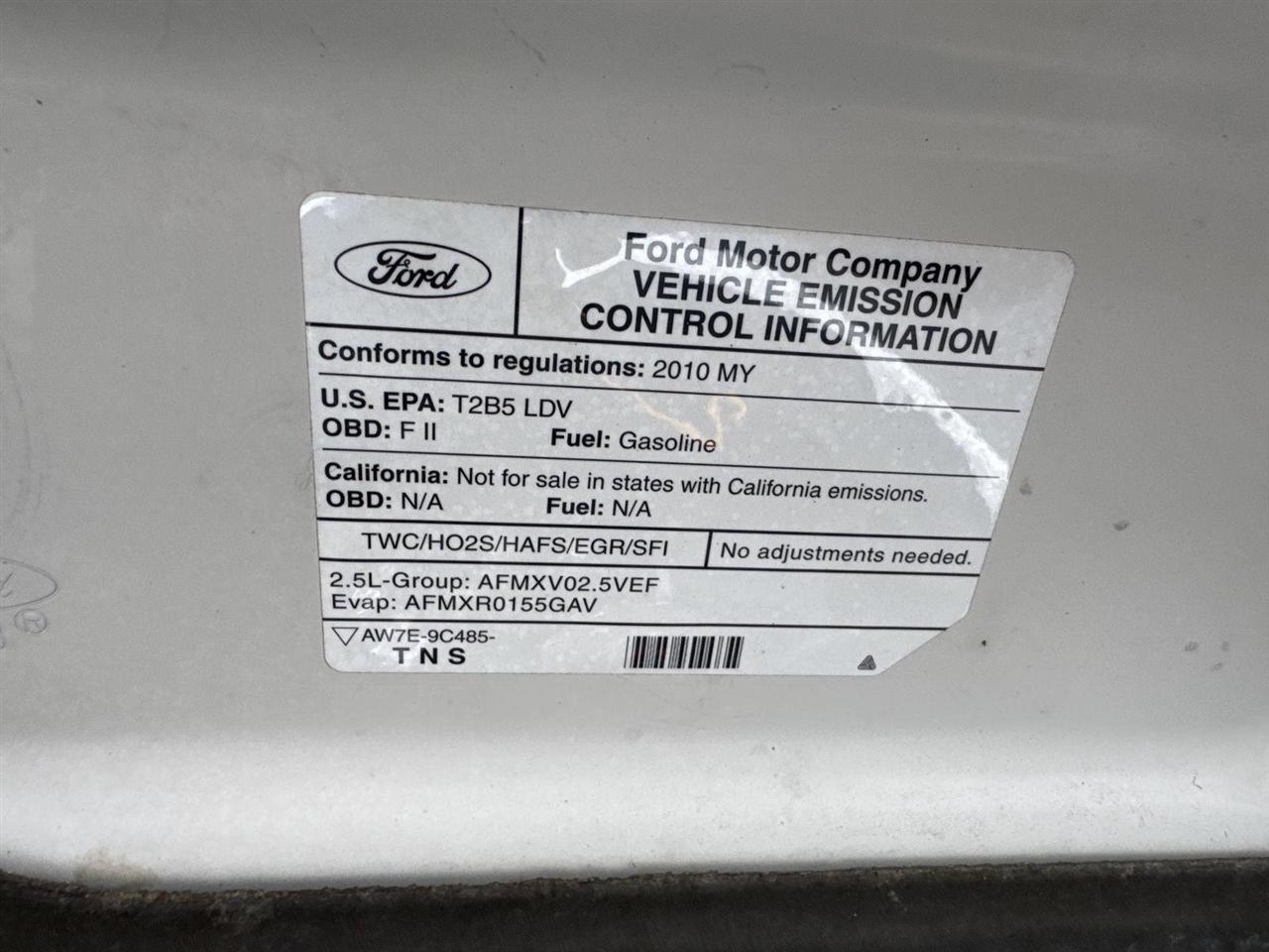 Ford Fusion 4dr Sdn S FWD 2010
