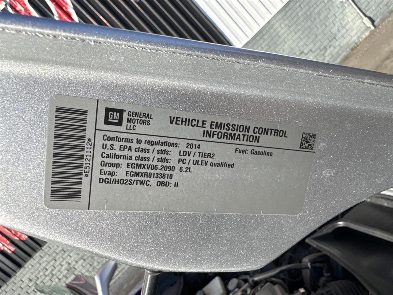 Chevrolet Corvette Stingray 2dr Cpe w/2LT 2014