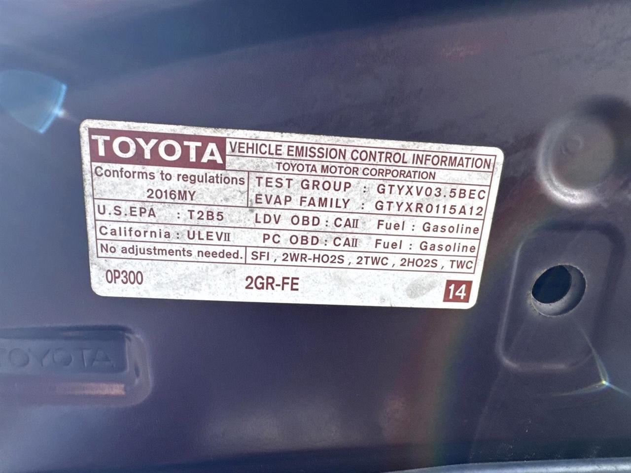 Toyota Avalon 4dr Sdn XLE Premium (Natl) 2016