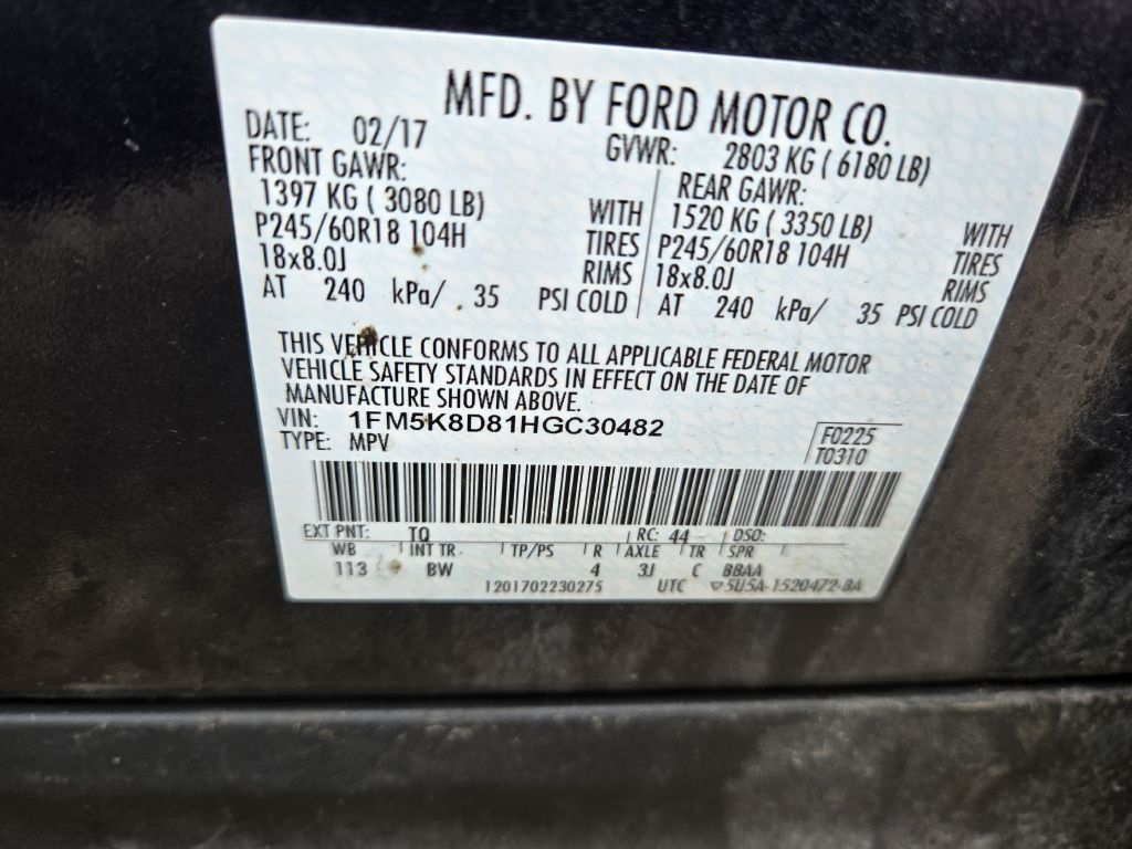 Ford Explorer XLT 4WD 2017 Ford Explorer XLT 4WD 2017