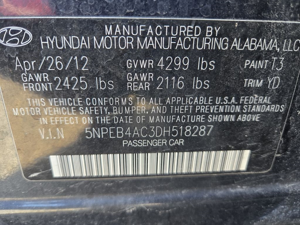 Hyundai Sonata GLS 2013 Hyundai Sonata GLS 2013