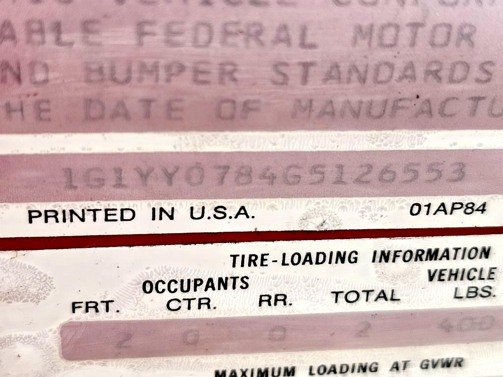 Chevrolet Corvette Coupe 1986