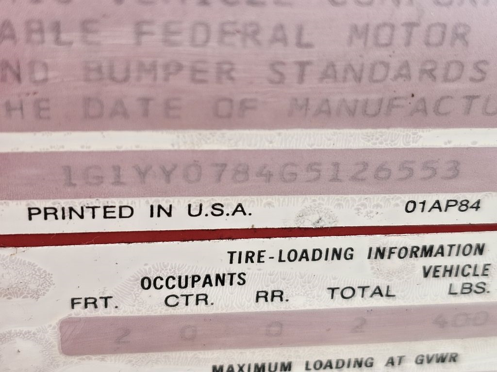 Chevrolet Corvette Coupe 1986