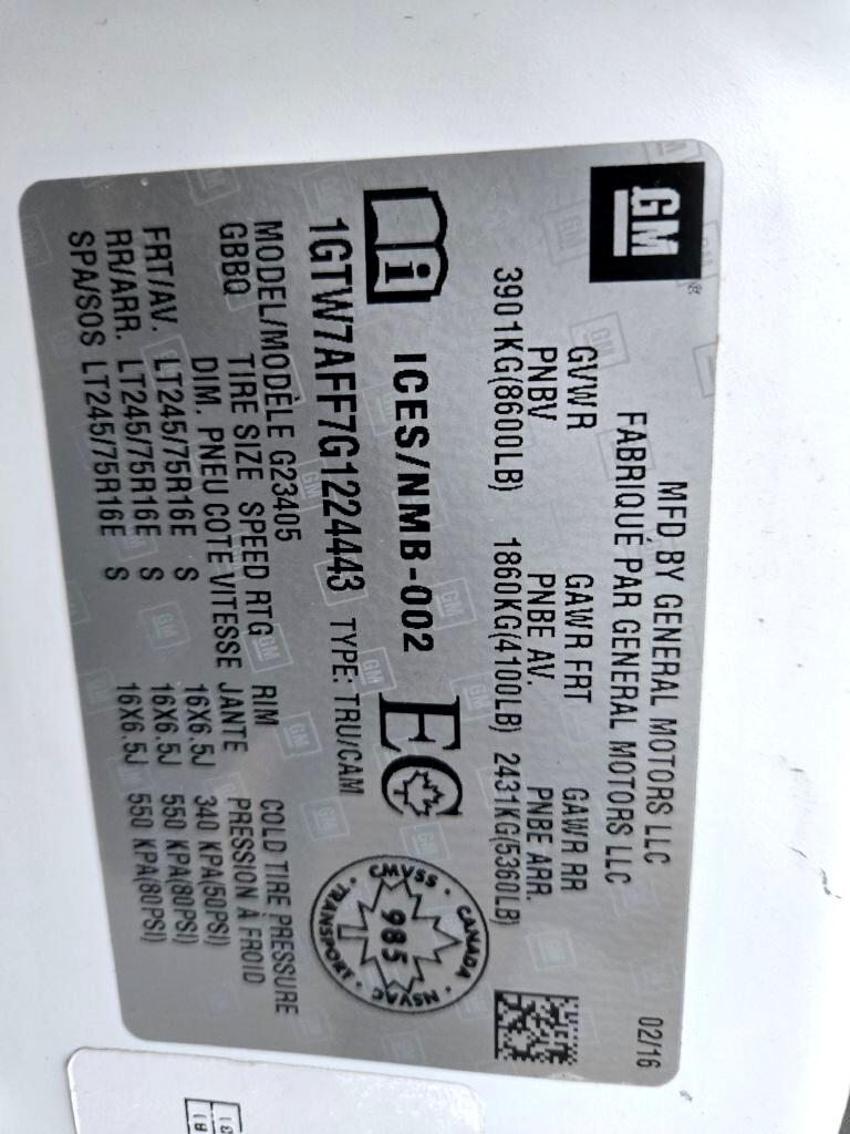 GMC Savana G2500 Cargo 2016