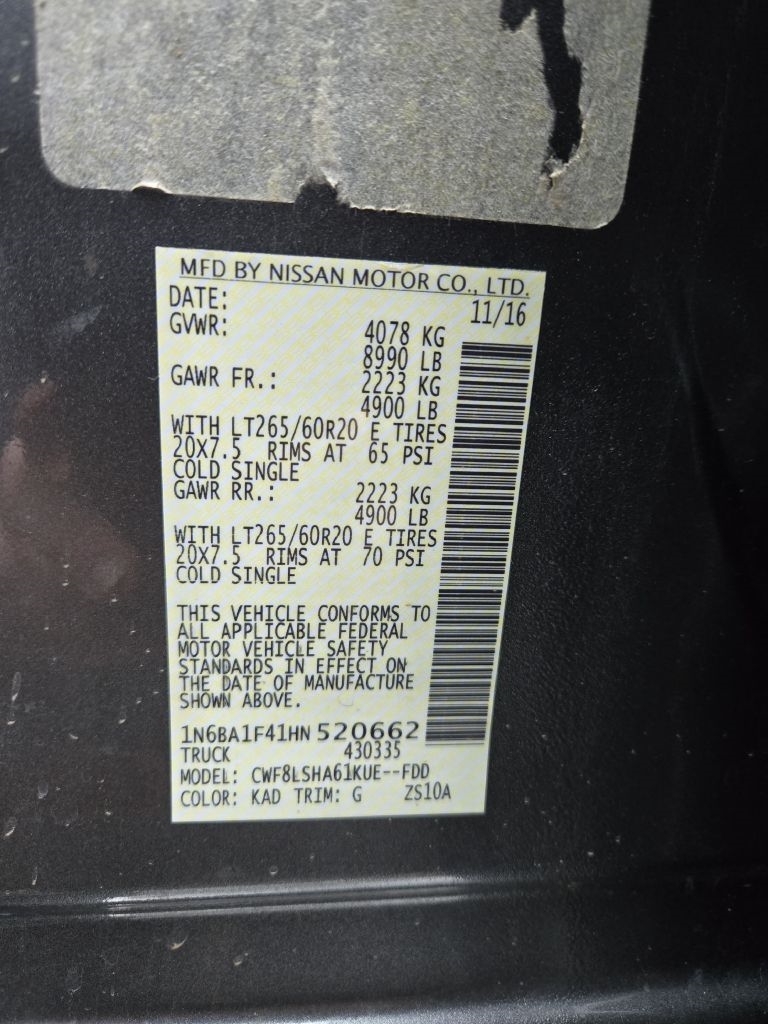 Nissan Titan XD SV 4WD Diesel 2017