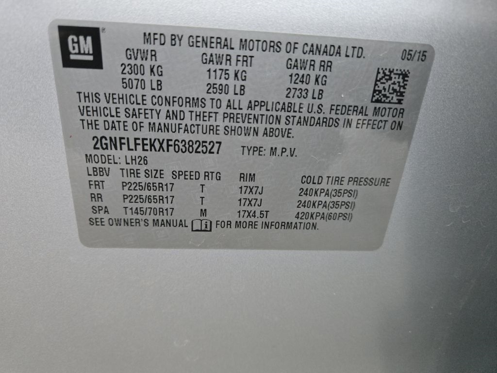 Chevrolet Equinox 1LT AWD 2015