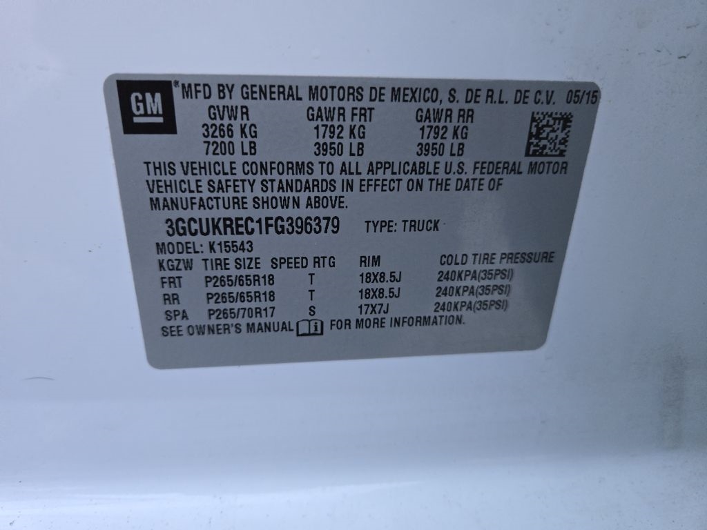 Chevrolet Silverado 1500 LT Crew Cab 4WD 2015