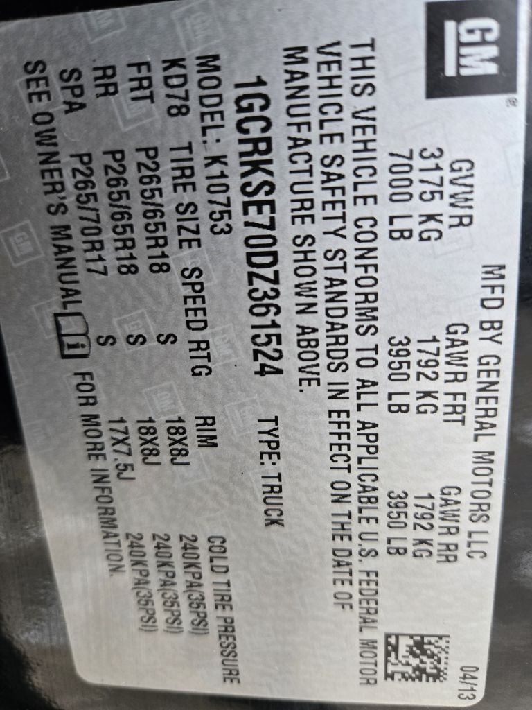 Chevrolet Silverado 1500 LT Ext. Cab 4WD 2013