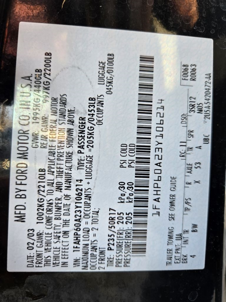 Ford Thunderbird Deluxe 2003