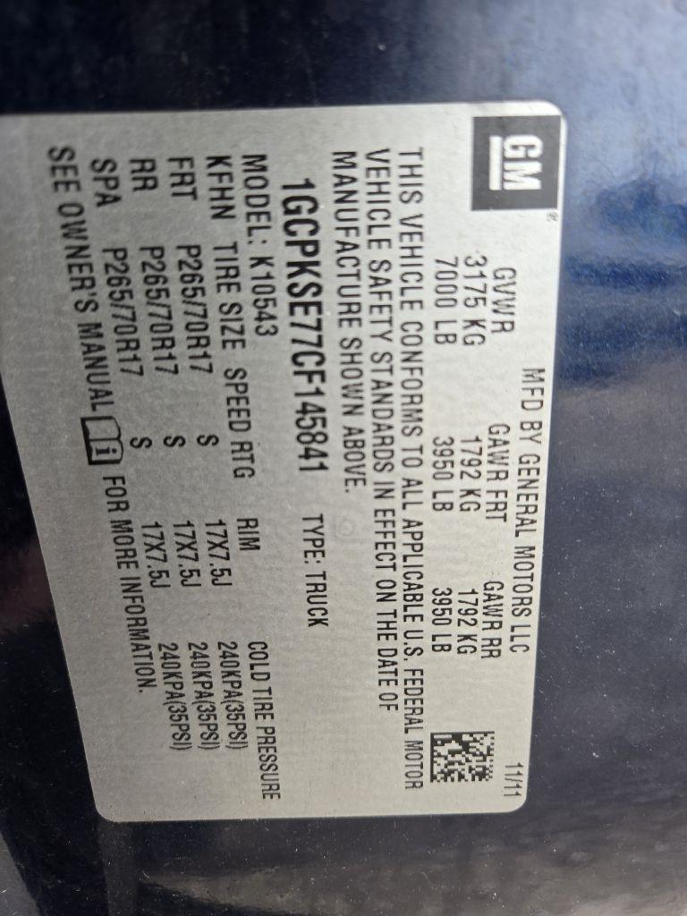 Chevrolet Silverado 1500 LT Crew Cab 4WD 2012