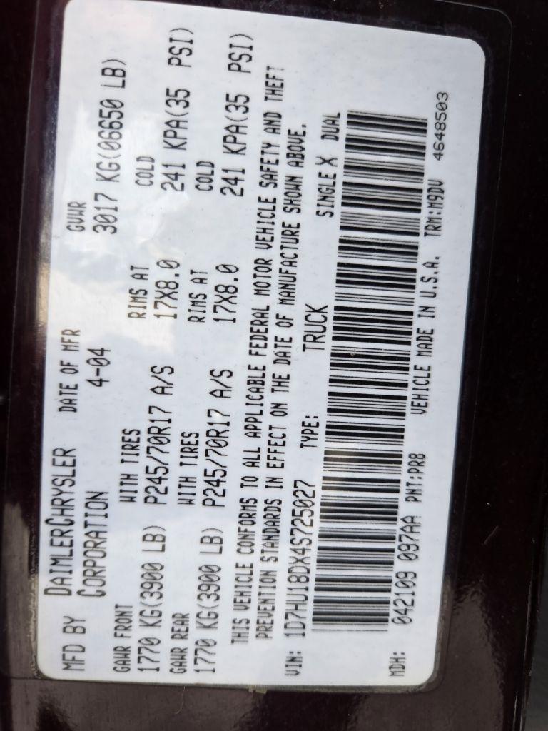 Dodge Ram 1500 ST Quad Cab 4WD 2004