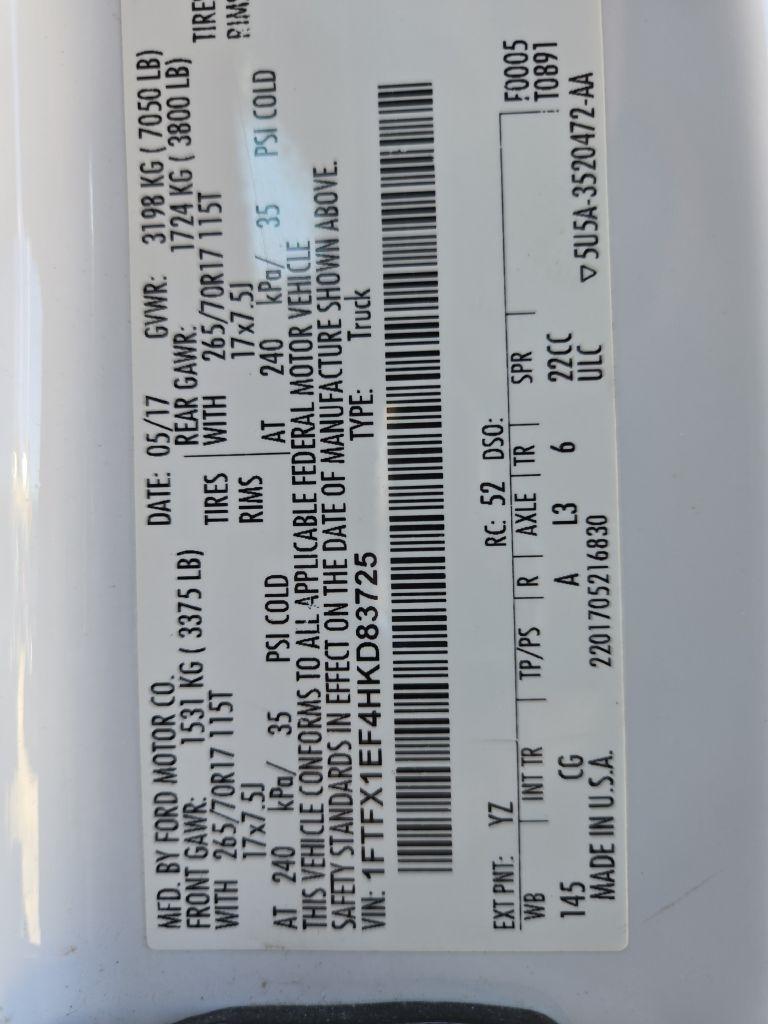 Ford F-150 XL SuperCab 6.5-ft. Bed 4WD 2017