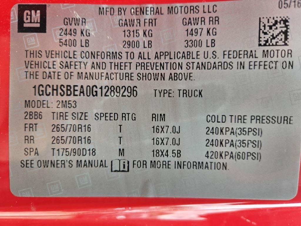 Chevrolet Colorado Work Truck Ext. Cab 2WD 2016