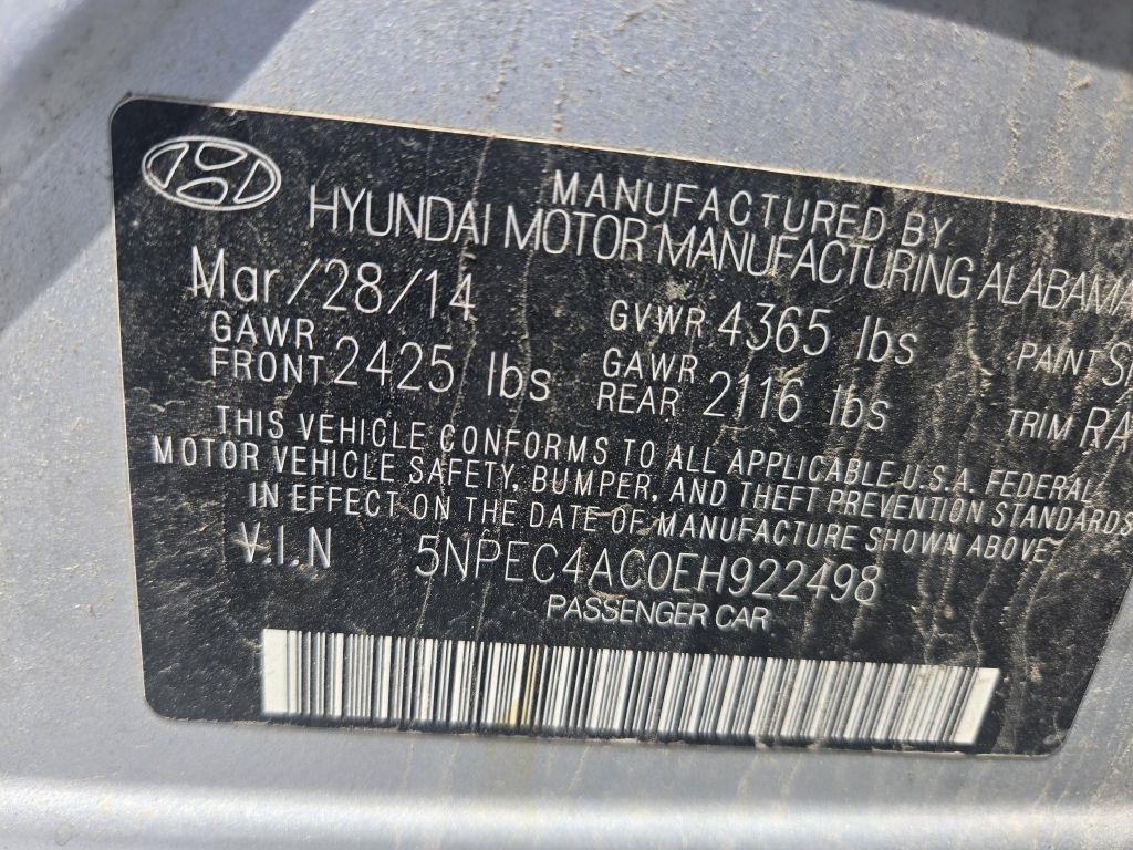 Hyundai Sonata SE Auto 2014