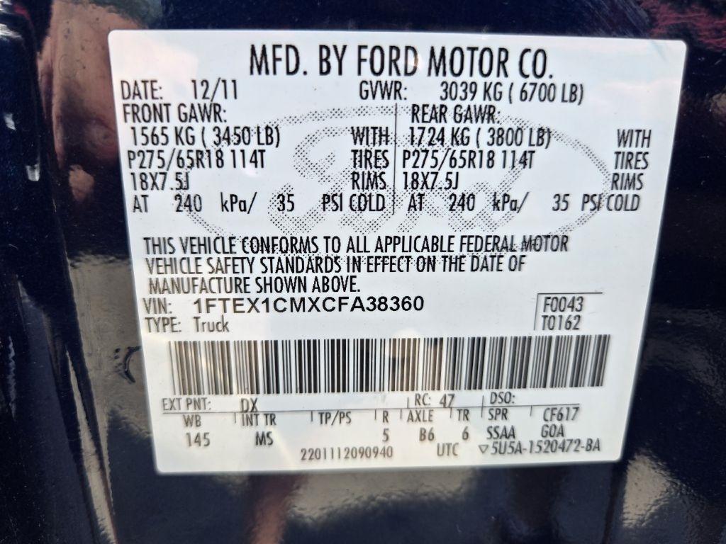 Ford F-150 XL SuperCab 6.5-ft. Bed 2WD 2012