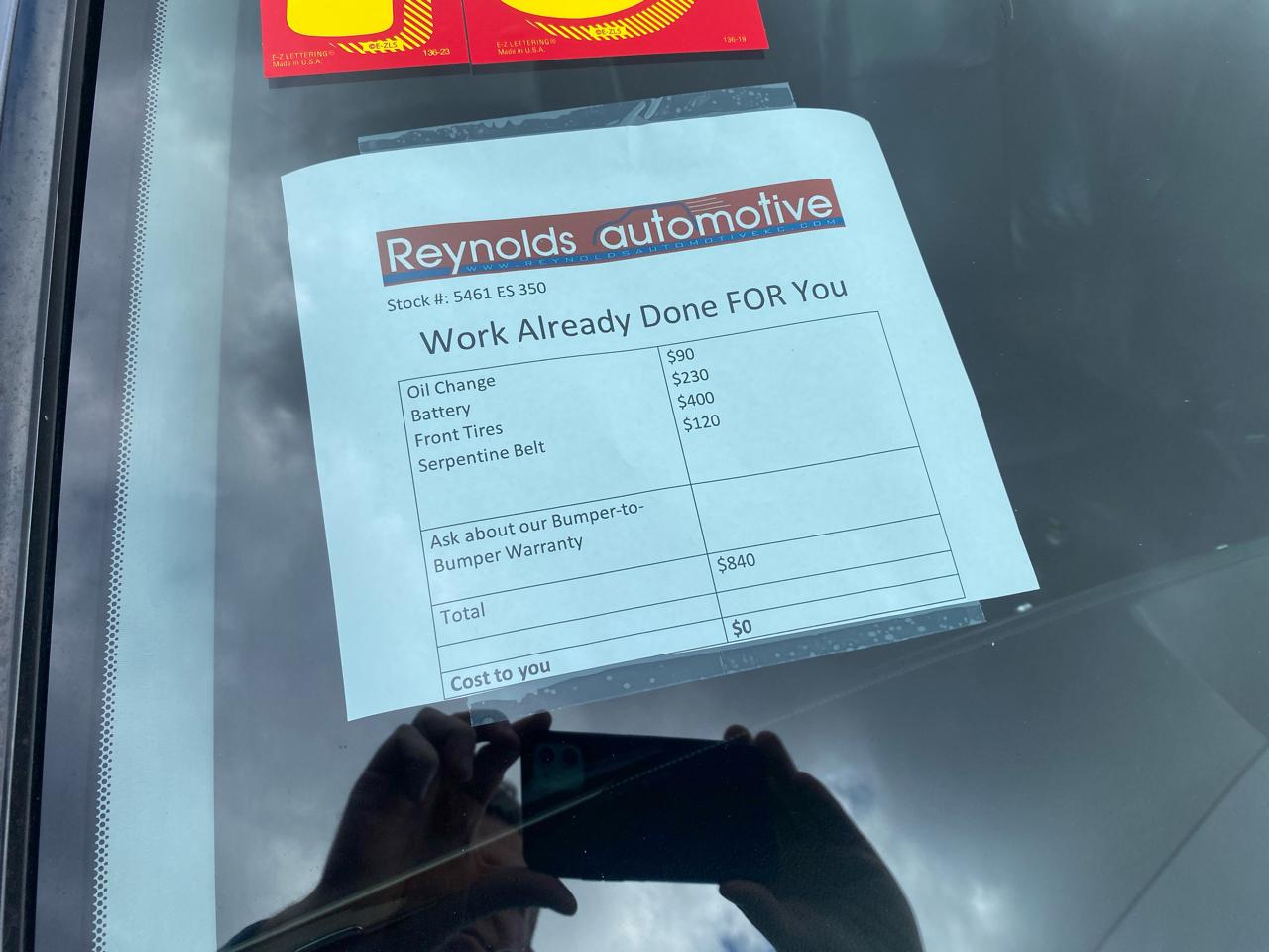 Lexus ES 350 4dr Sdn 2015