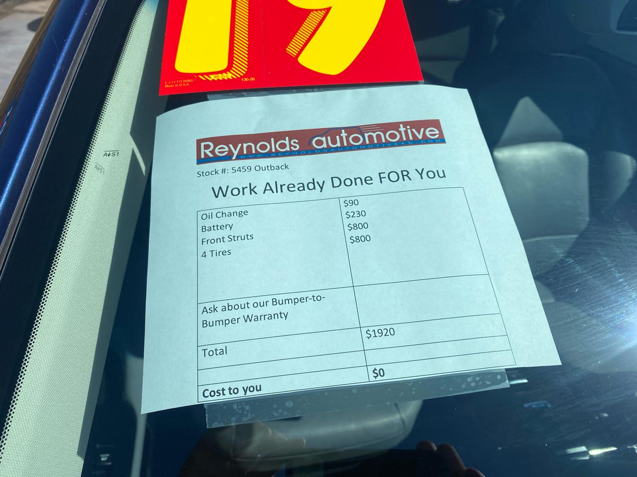 Subaru Outback 3.6R Limited 2019