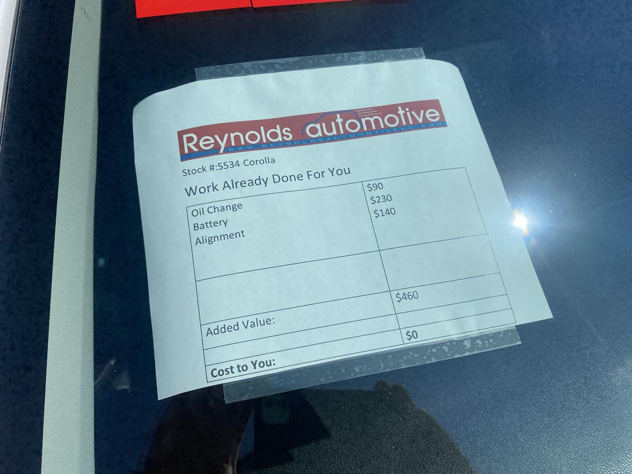 Toyota Corolla 4dr Sdn CVT S w/Special Edition Pkg (Natl) 2016