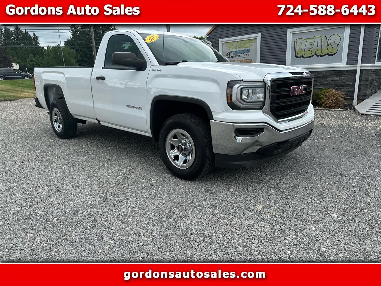 2018 GMC Sierra 1500 Reg Cab 133.0" WB 4WD