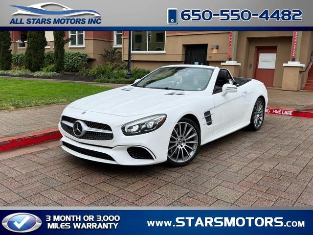 White 2018 Mercedes-Benz SL-Class SL 550 Convertible Rear-Wheel Drive Automatic