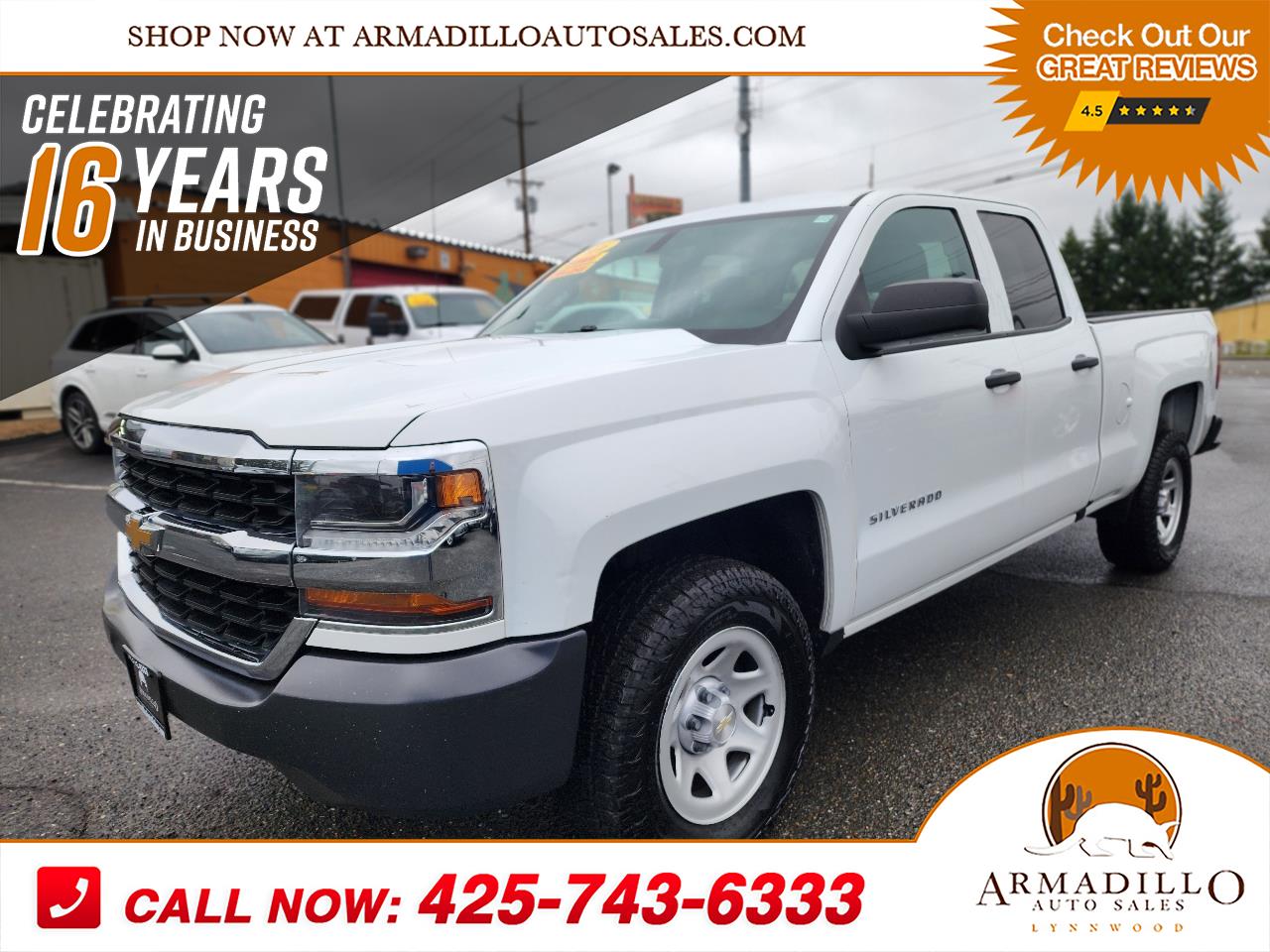 2016 Chevrolet Silverado 1500 2WD Double Cab 143.5" Work Truck