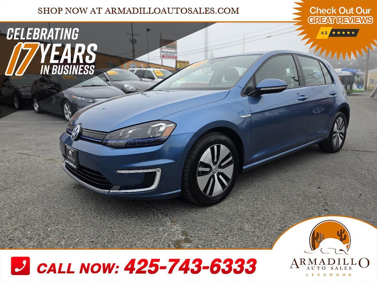 Blue 2015 Volkswagen e-Golf Hatchback Front-Wheel Drive Automatic