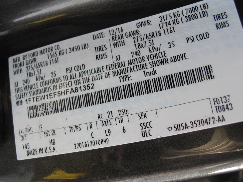 Ford F-150 Lariat SuperCrew 5.5-ft. Bed 4WD 2017