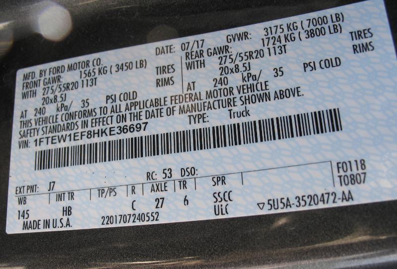 Ford F-150 Lariat SuperCrew 5.5-ft. Bed 4WD 2017