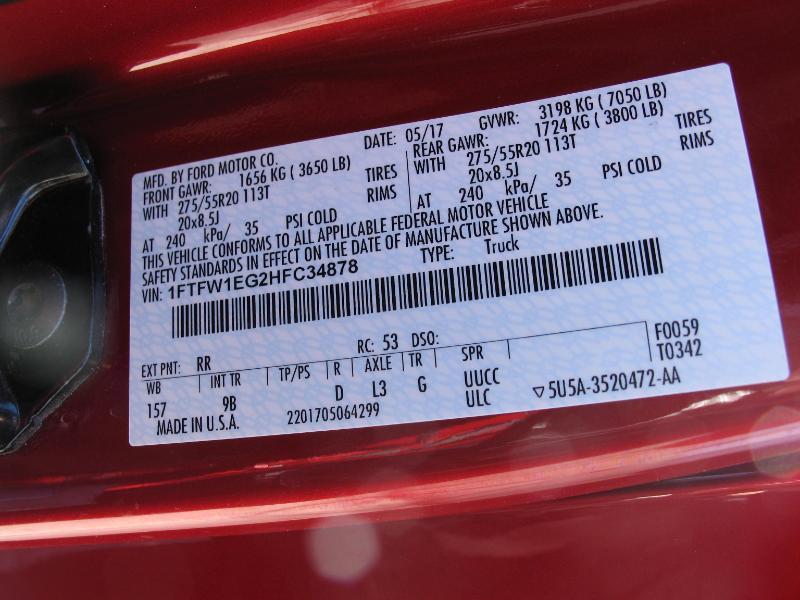 Ford F-150 Platinum SuperCrew 6.5-ft. Bed 4WD 2017