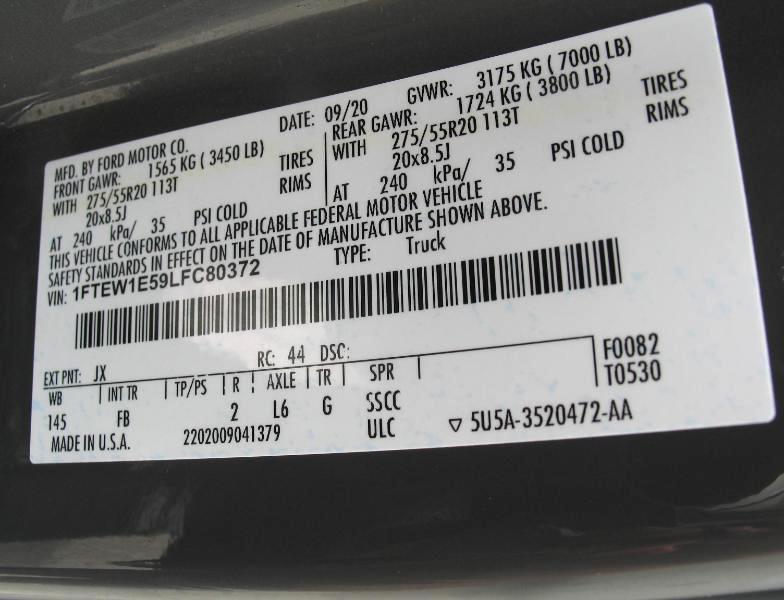Ford F-150 XLT SuperCrew 5.5-ft. Bed 4WD 2020