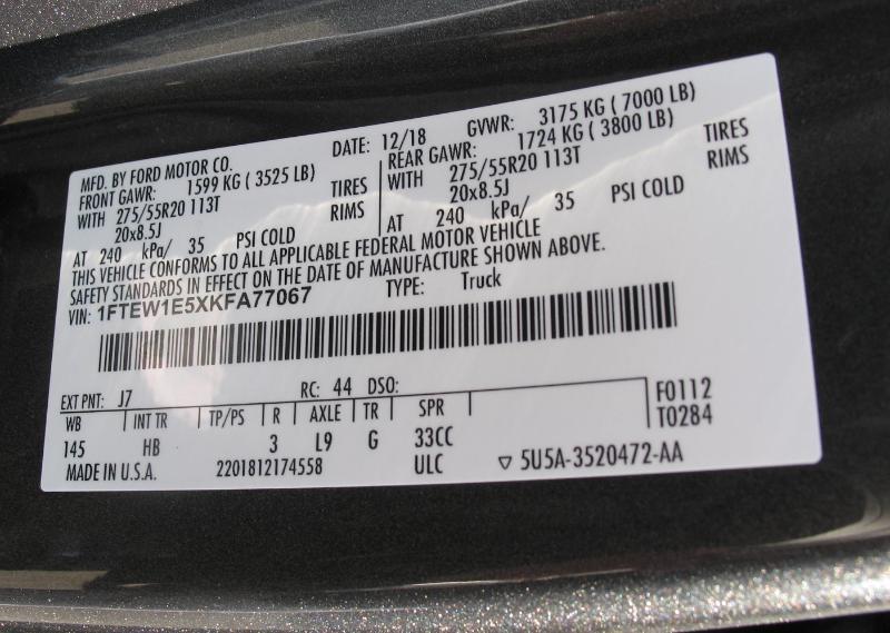 Ford F-150 Lariat SuperCrew 5.5-ft. Bed 4WD 2019