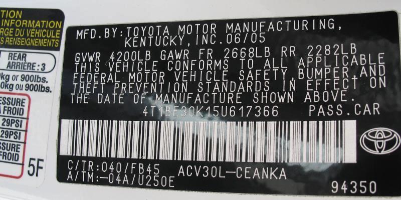 Toyota Camry LE 2005