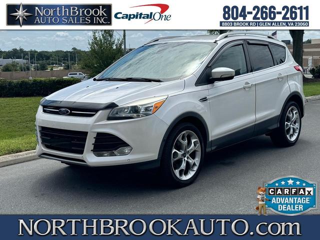 Pearl White 2014 Ford Escape SUV / Crossover All-Wheel Drive Automatic