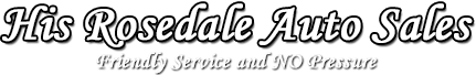 His Rosedale Auto Sales Logo