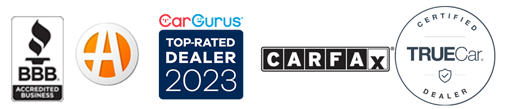 BBB, CarGurus, CarFax and TrueCar Logos