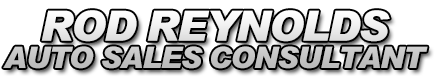 Rod Reynolds Professional Auto Sales Consultant Logo