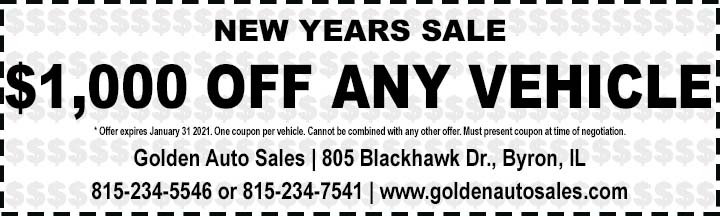 $1000 off any vehicle coupon