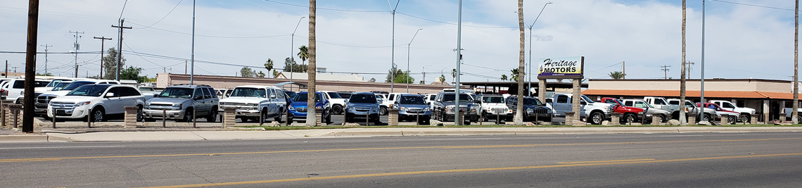 Lot photograph of Heritage Motors buy here pay here dealership in Casa Grande AZ