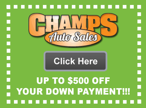 Specials and Promotions at Champs Auto Sales, Detroit, MI, 313-893-5880